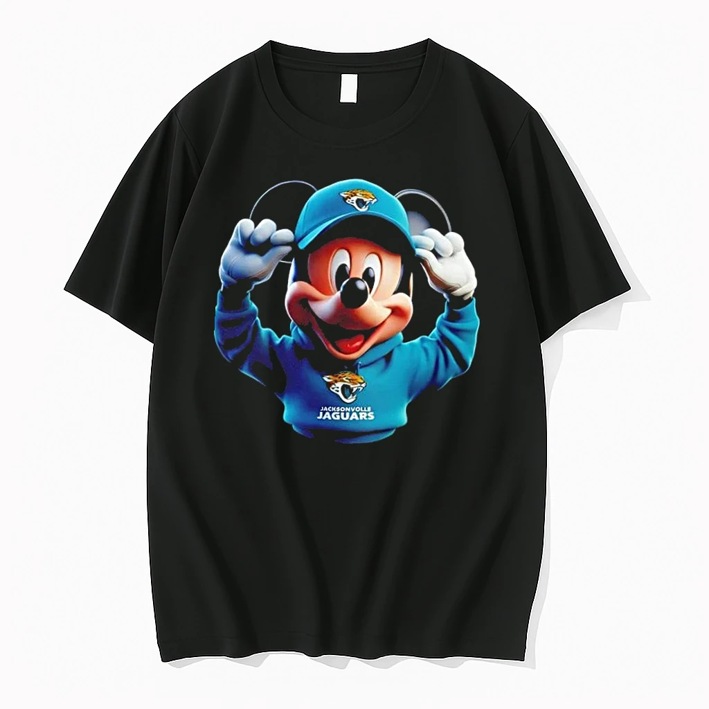 Mickey Wearing Jacksonville Jaguars And Smile With Fans Shirts