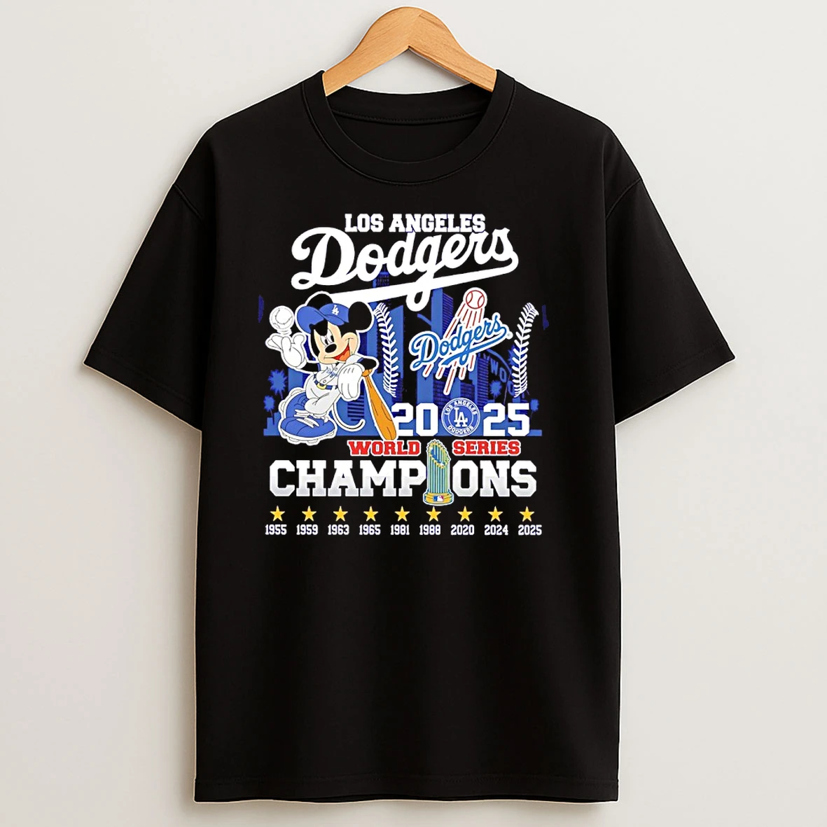 Mickey X Dodgers 2025 World Series 9x Champions T Shirts