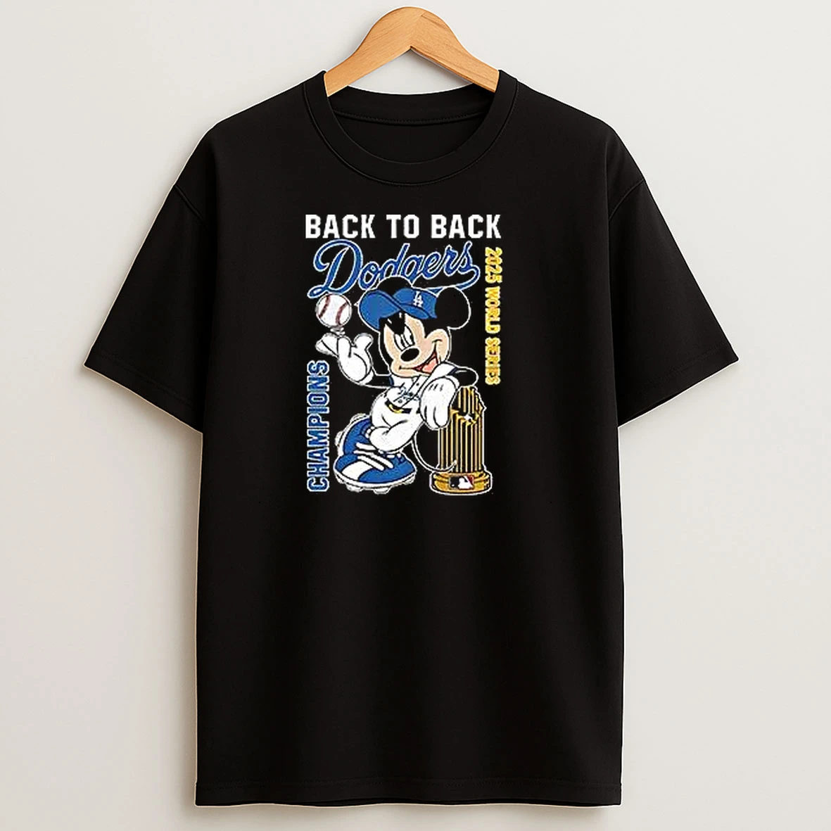 Mickey X Dodgers 2025 World Series Champions T Shirts
