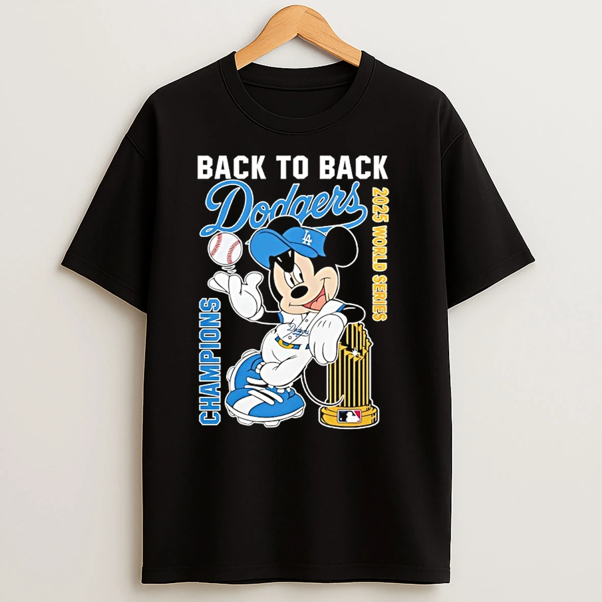 Mickey X La Dodgers Back To Back World Series Champions 2025 T Shirts