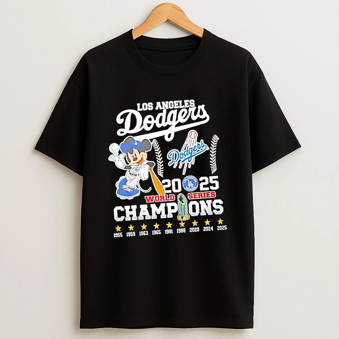 Mickey X Los Angeles Dodgers World Series Champions 2025 Shirts
