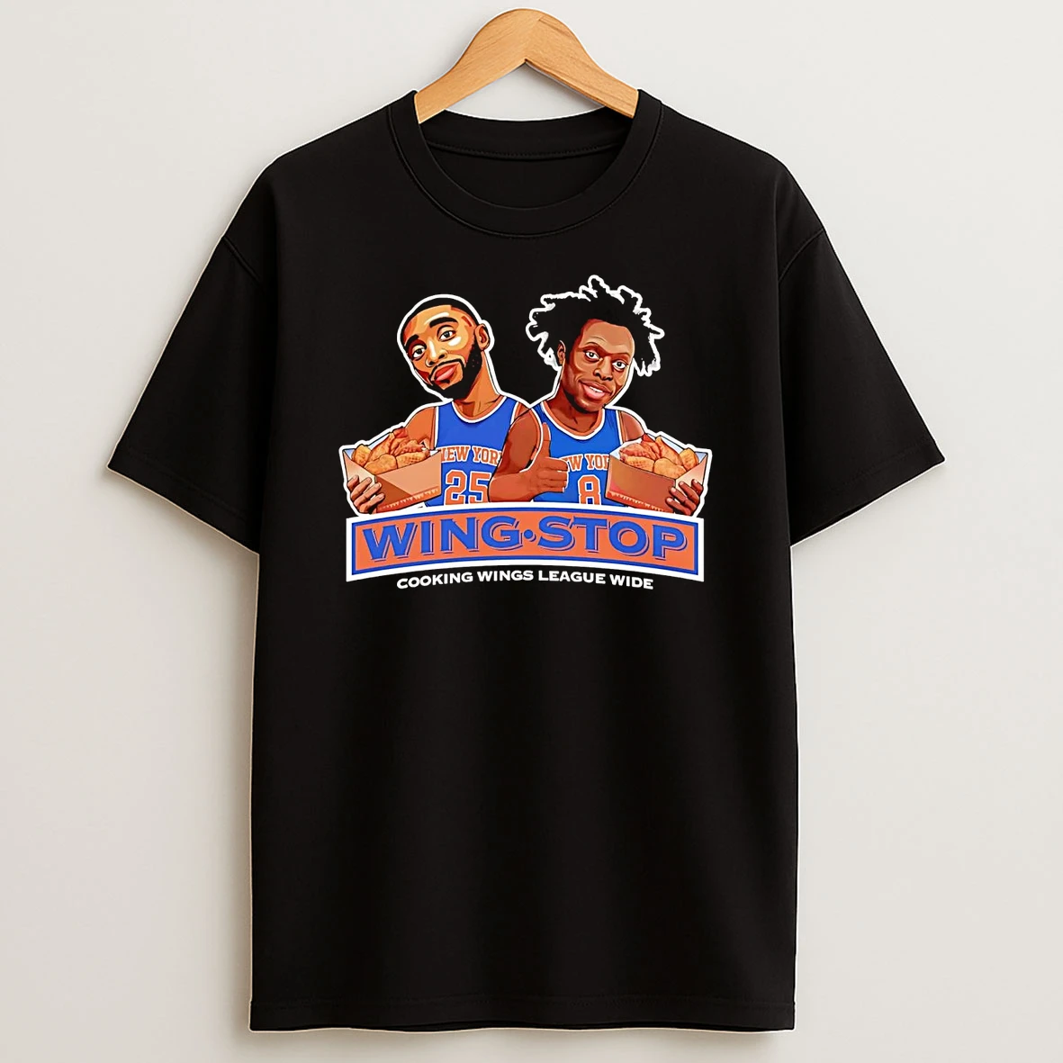 Mikal Bridges Og Anunoby Wingstop Cooking Wings League Wide Shirts