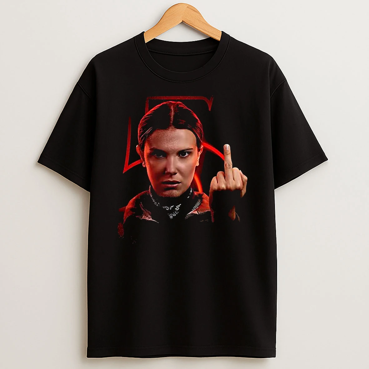 Millie Bobby Brown Stranger Things 5 Middle Finger Shirts