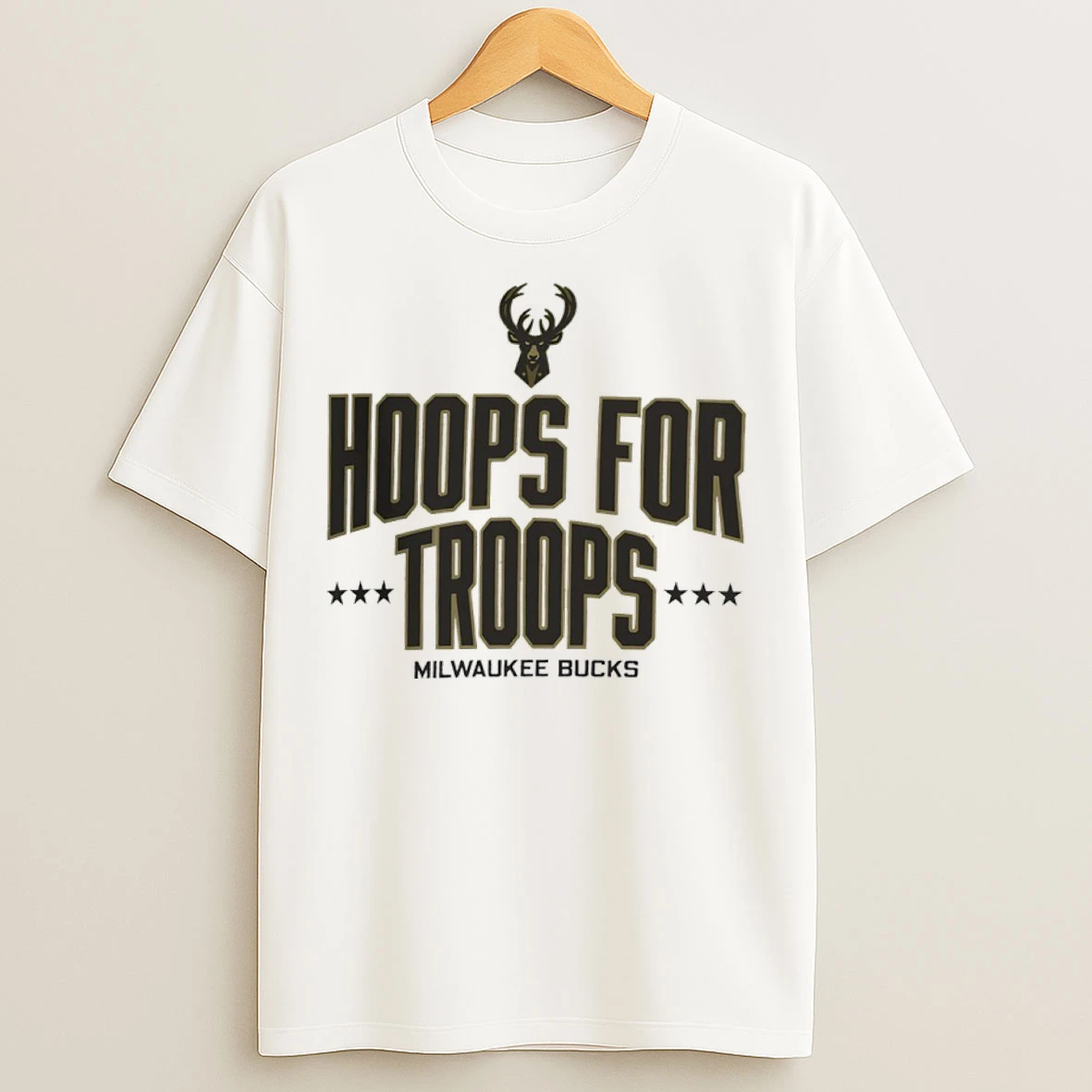 Milwaukee Bucks Hoops For Troops T Shirts