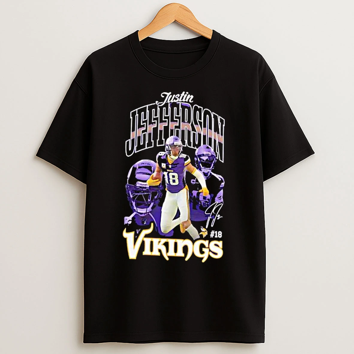Minnesota Vikings Justin Jefferson Signature T Shirts