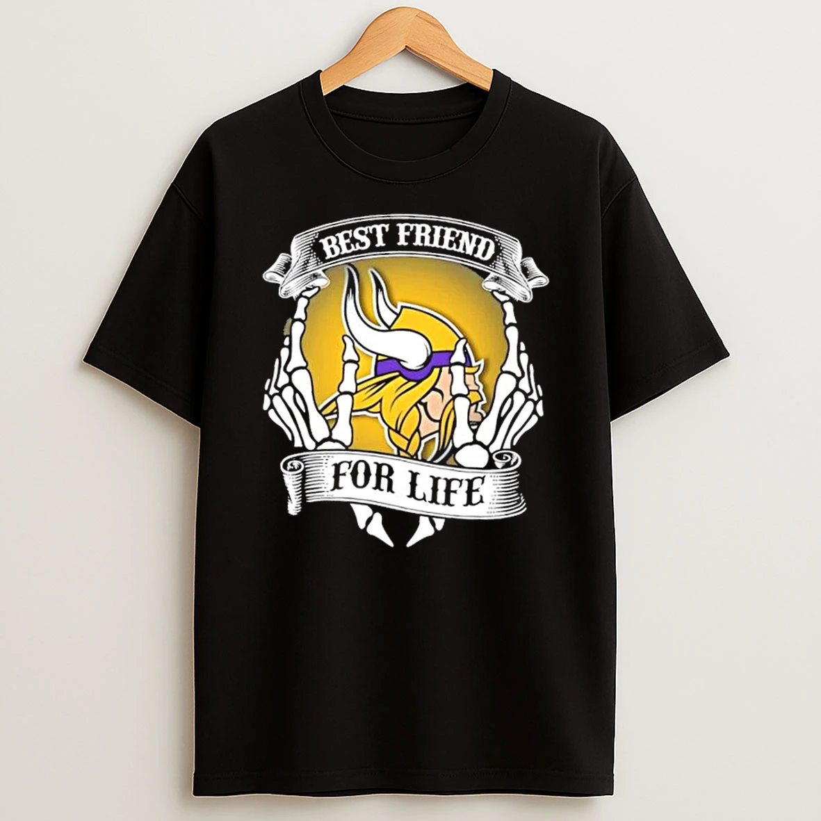 Minnesota Vikings Football Best Friend For Life Hands Bones Shirts