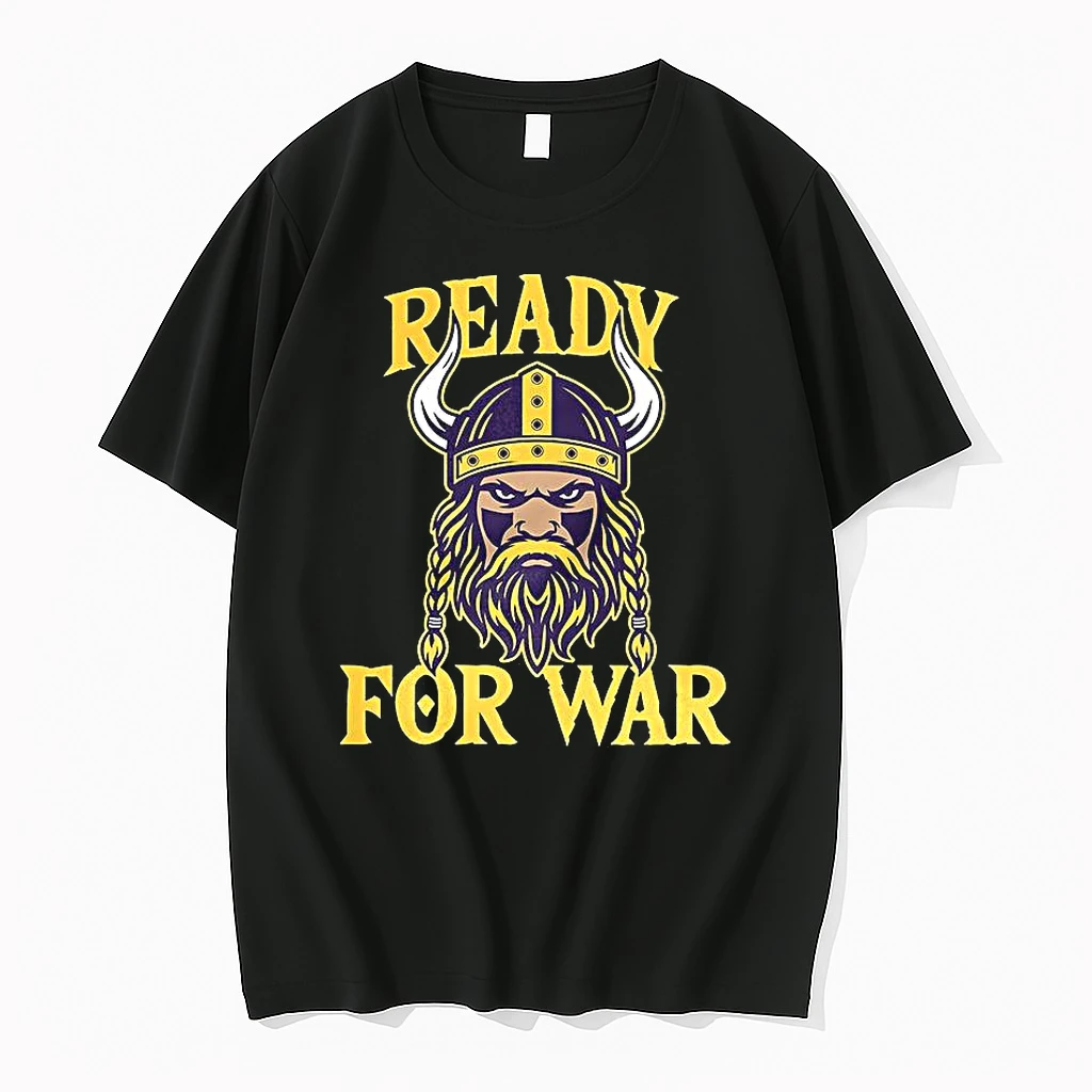 Minnesota Vikings Football Ready For War Head Mascot Shirts