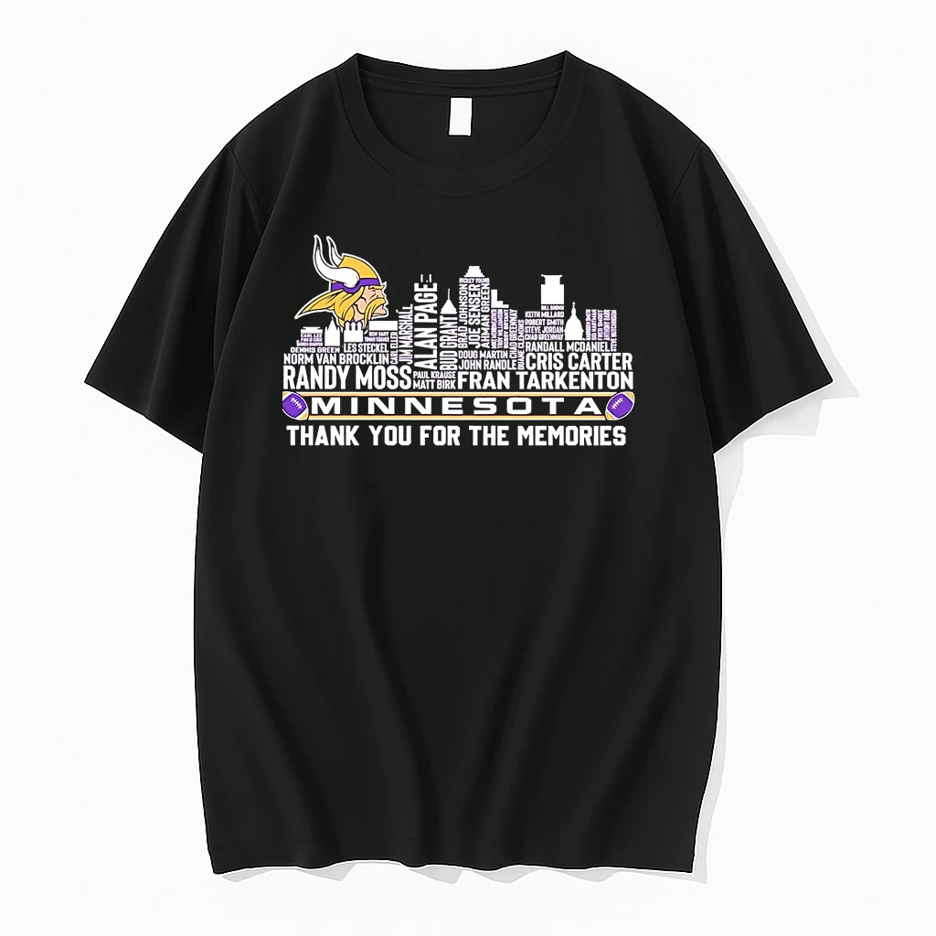 Minnesota Vikings Players Names Skyline Thank You For The Memories Shirts