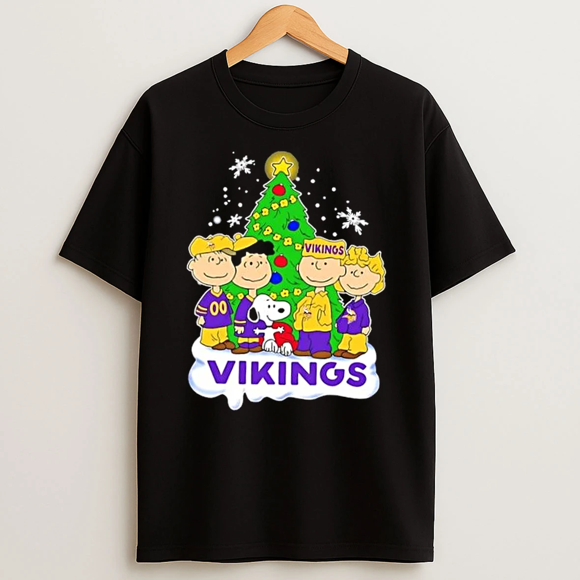Minnesota Vikings X Peanuts Snoopy And Friends Christmas Tree Shirts