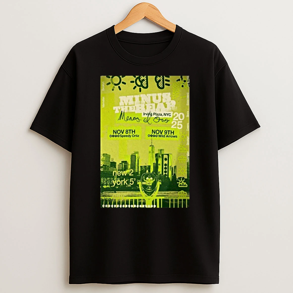 Minus The Bear New York Ny On November 8 9 2025 Shirts