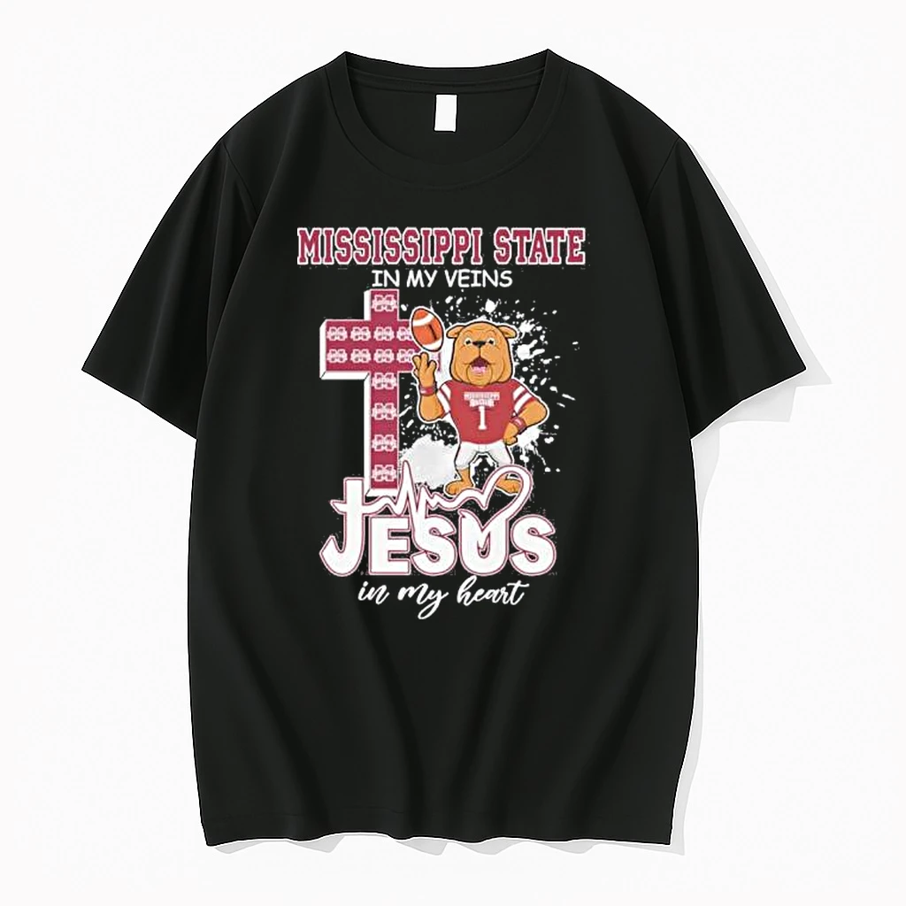 Mississippi State Bulldogs Mascot In My Veins Jesus In My Heart Shirts