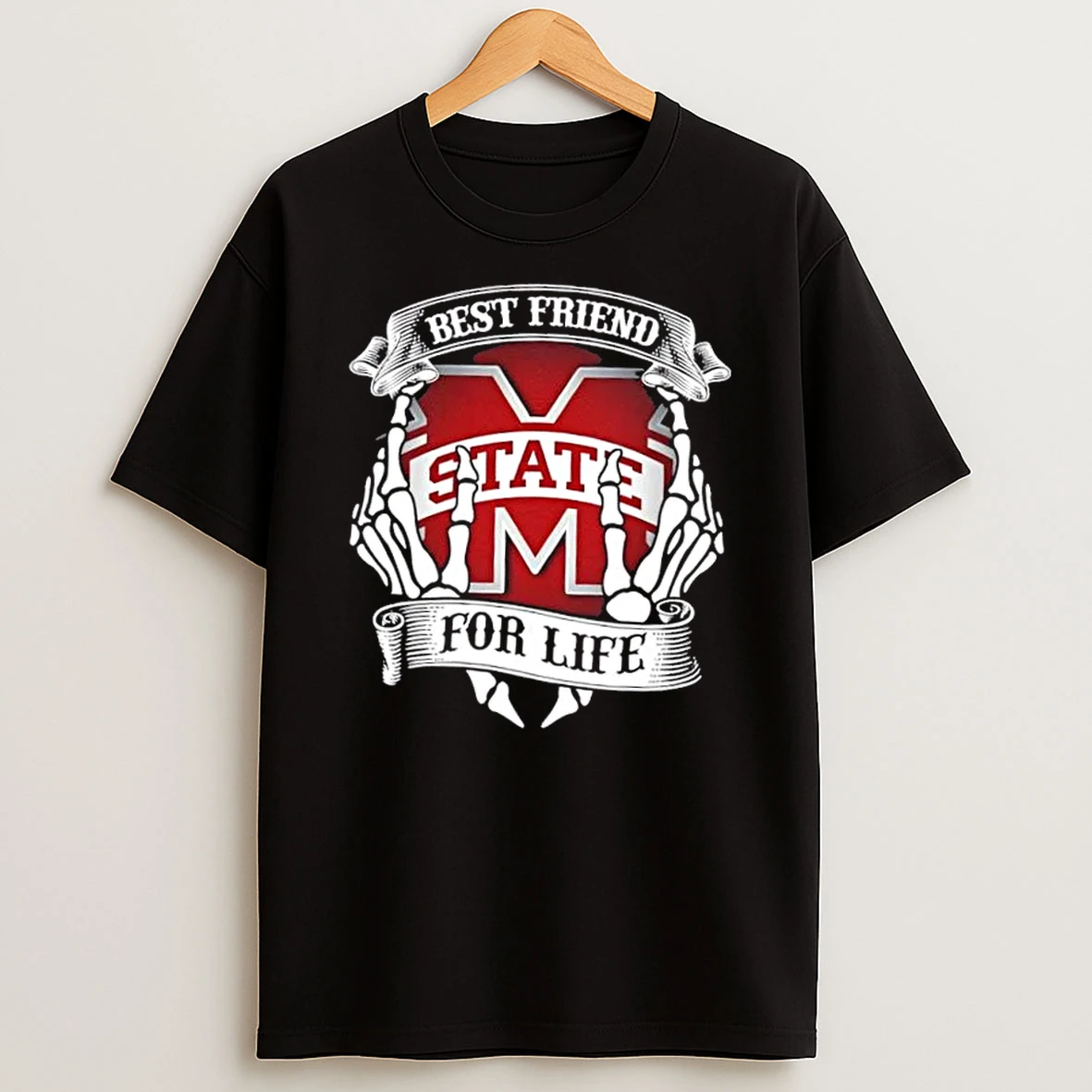 Mississippi State Bulldogs Best Friend For Life Hands Bones Shirts