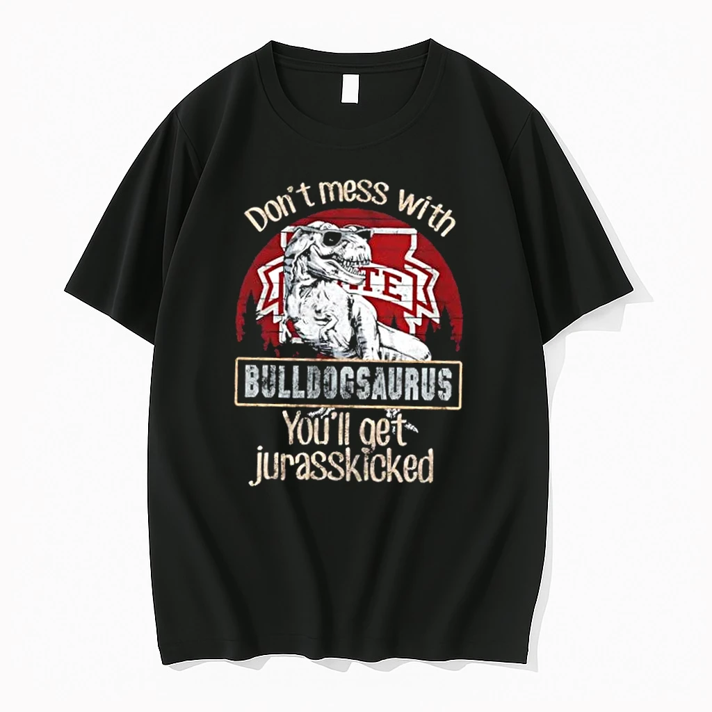Mississippi State Bulldogs Dont Mess With Bulldogsaurus Youll Get Jurasskicked Shirts