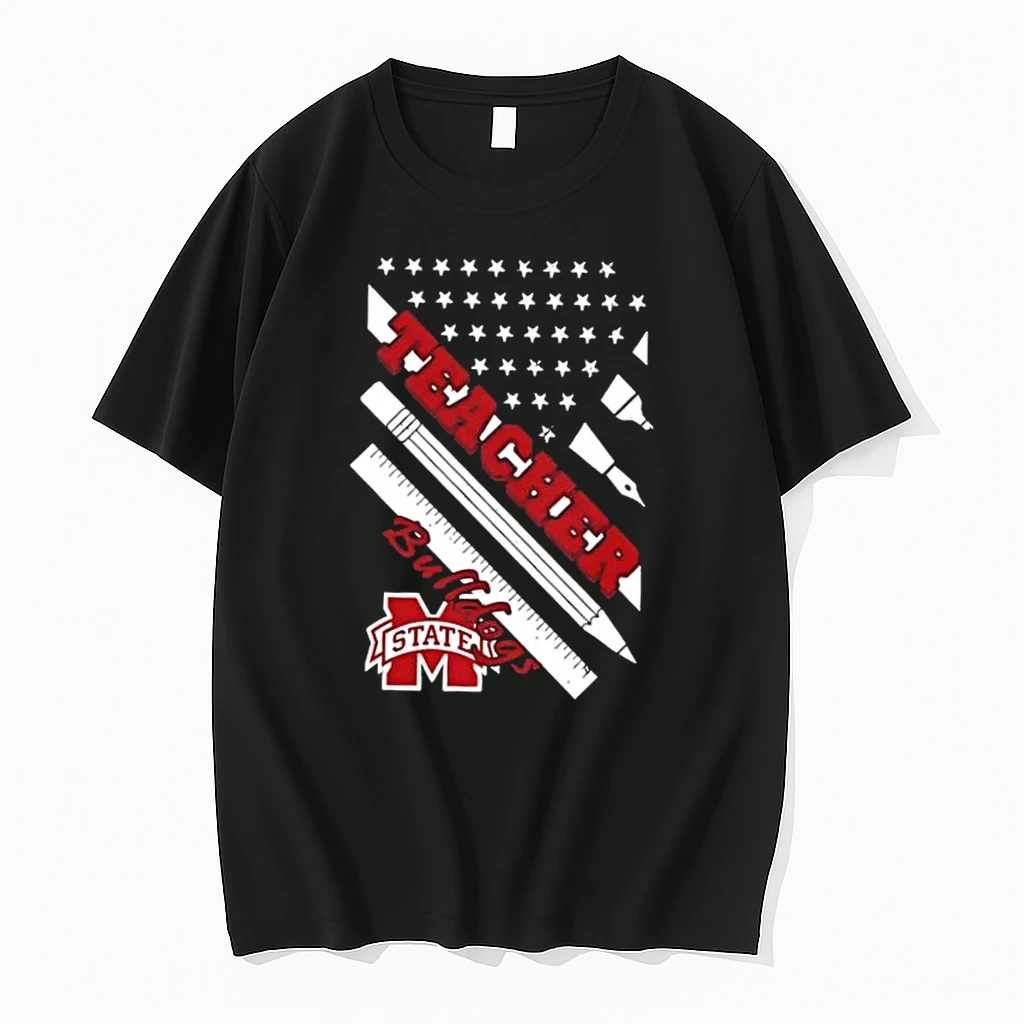 Mississippi State Bulldogs X Teacher American Flag Shirts