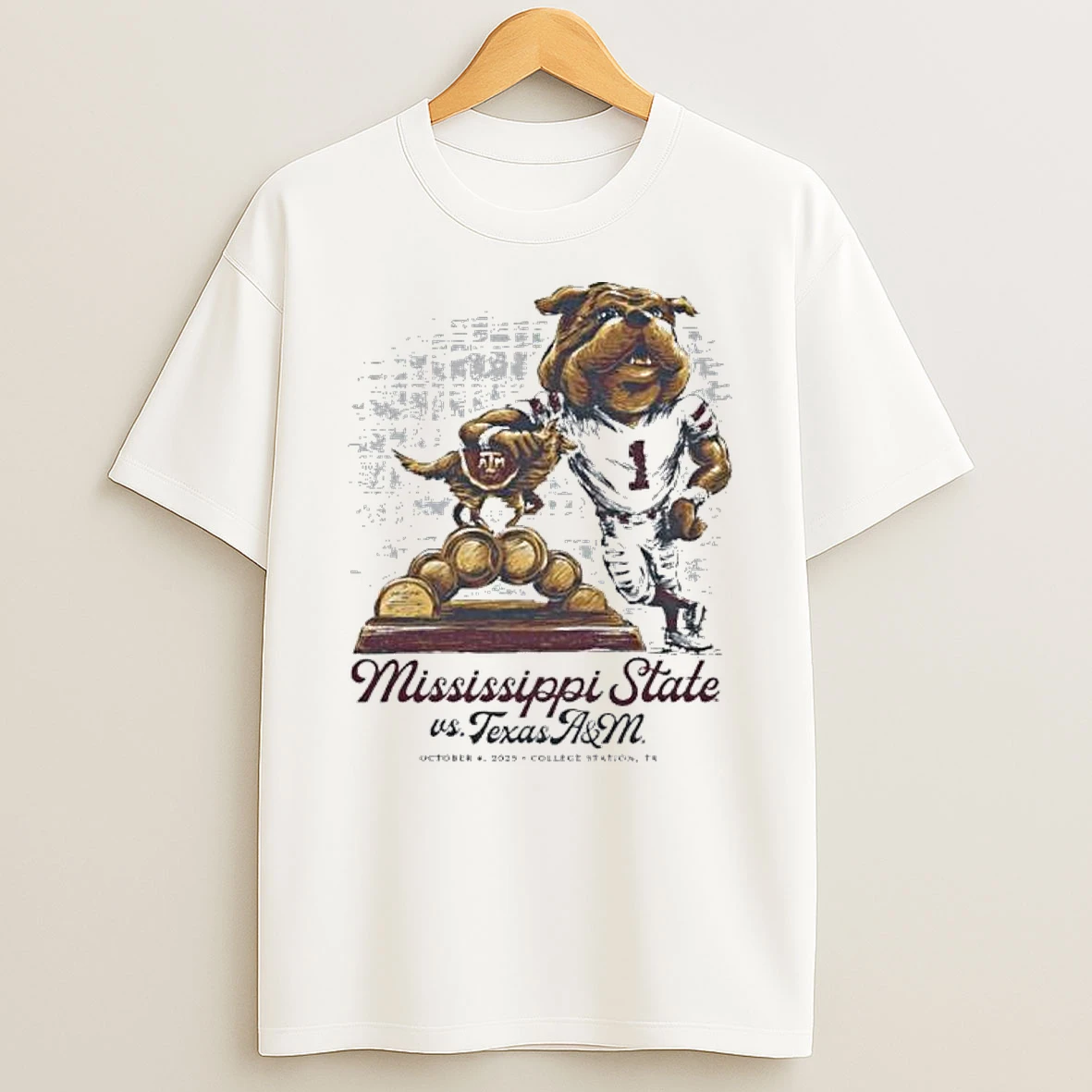 Mississippi State Vs Texas Am Game Day Mascot Shirts