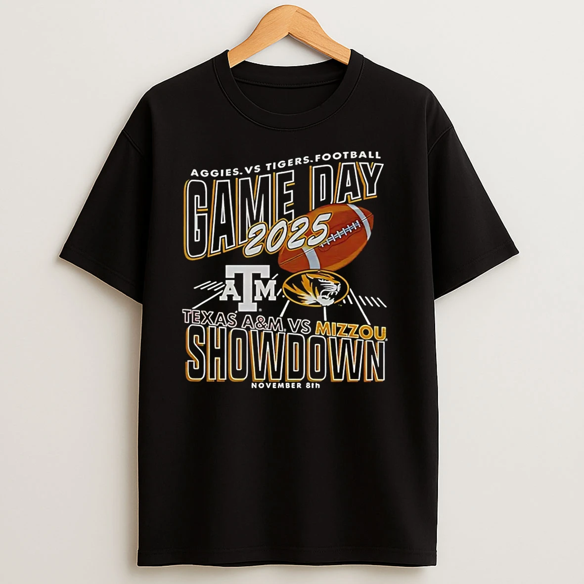 Missouri Tigers Vs Texas Am Aggies 2025 Gameday Showdown T Shirts