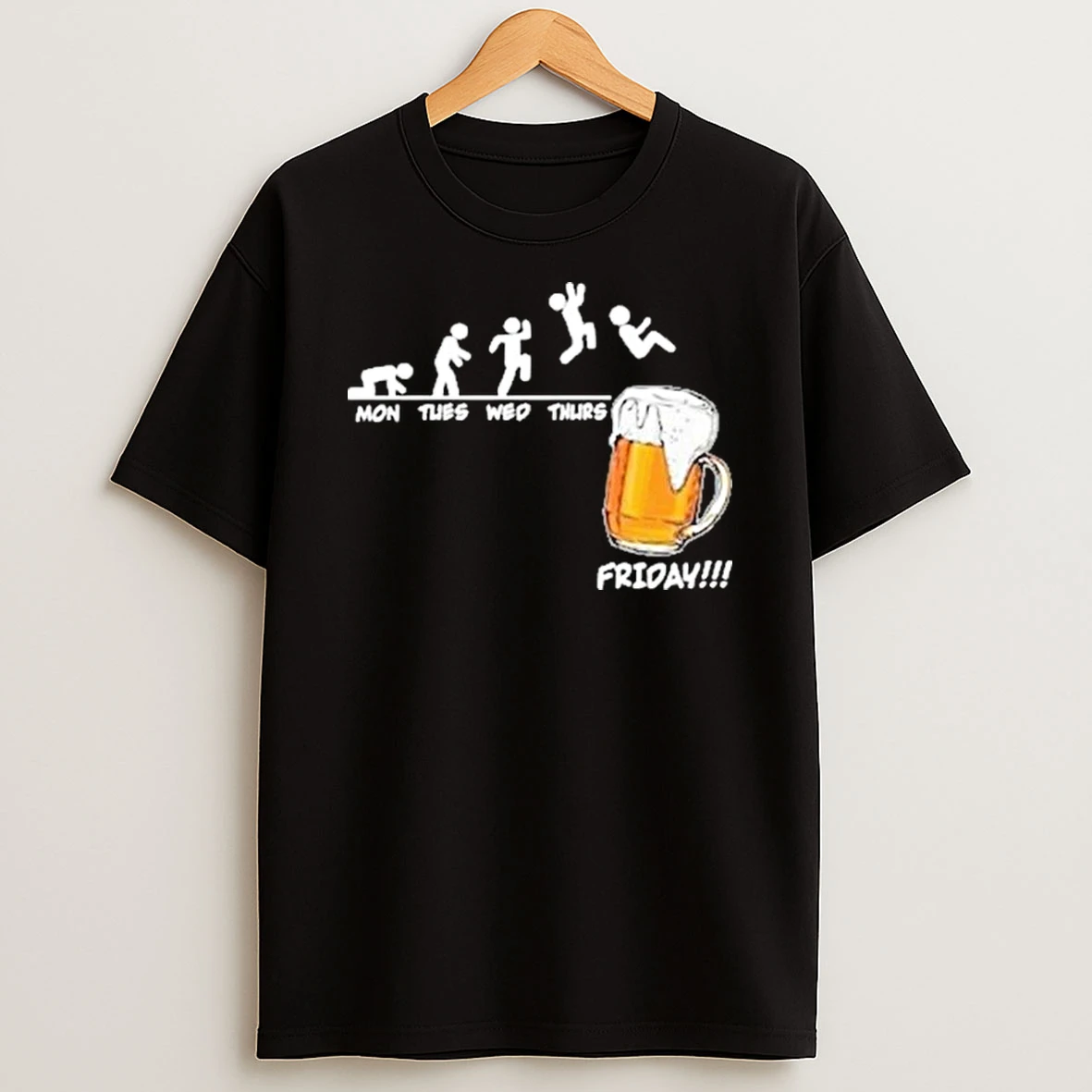 Mon Tues Wed Thurs Friday Man Jump Into A Glass Of Beer Shirts