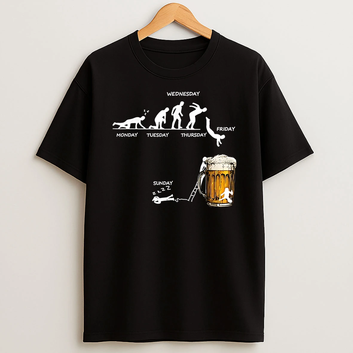 Monday Tuesday Thursday Friday Saturday Sunday Beer Drinking Shirts