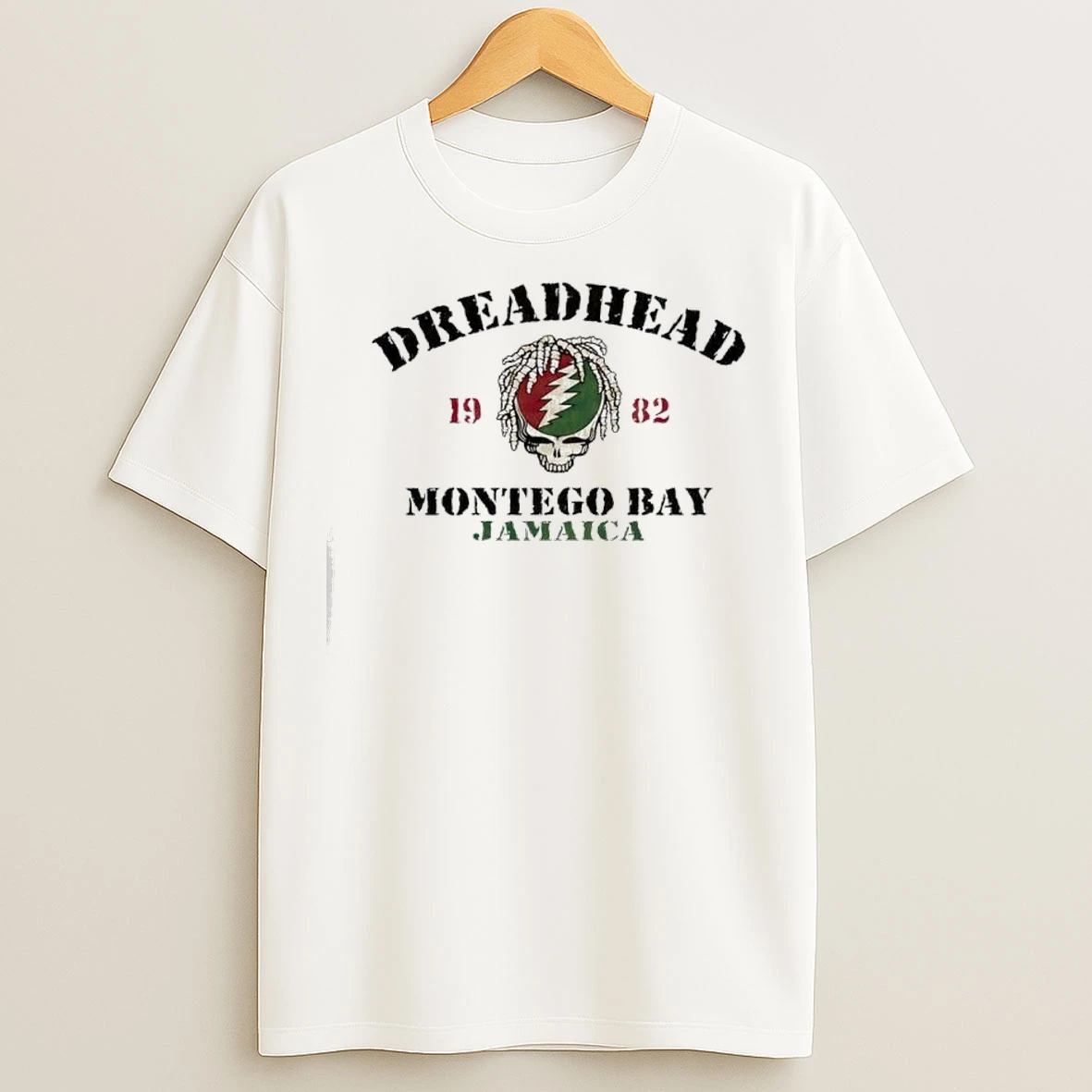 Montego Bay Jamaica Grateful Dead Dreadhead Steal Your Face Skull T Shirts