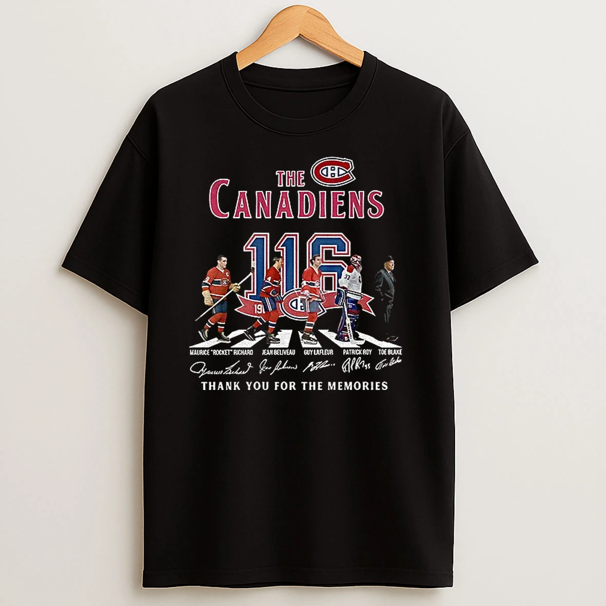 Montreal Canadiens 116th Anniversary 1909 2025 Abbey Road Thank You For The Memories Signatures T Shirts