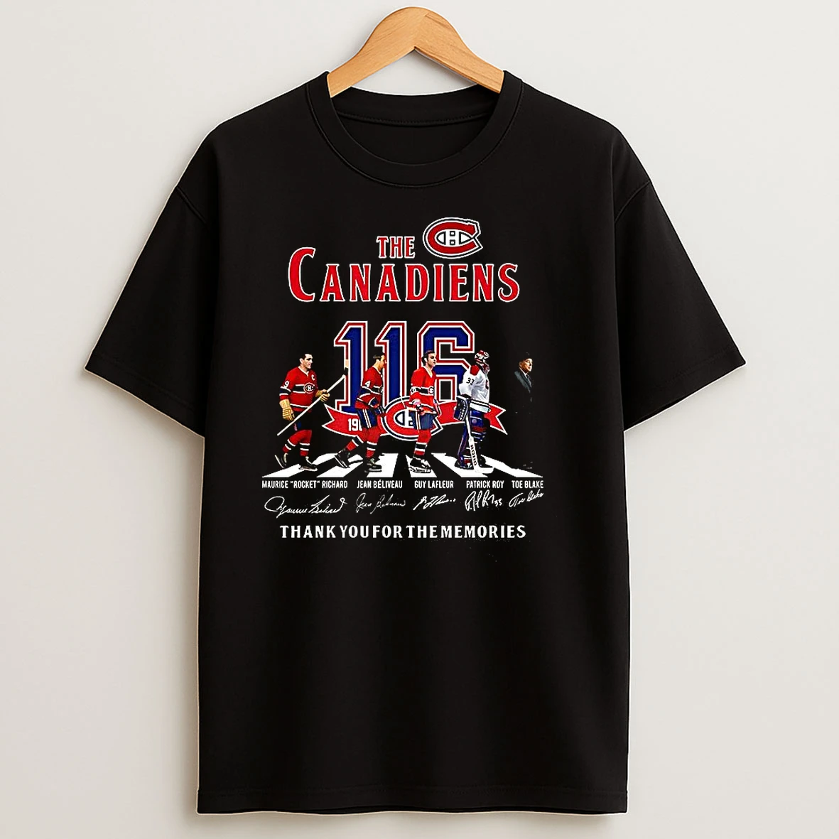 Montreal Canadiens 116th Anniversary Thank You For The Memories Cross The Street T Shirts