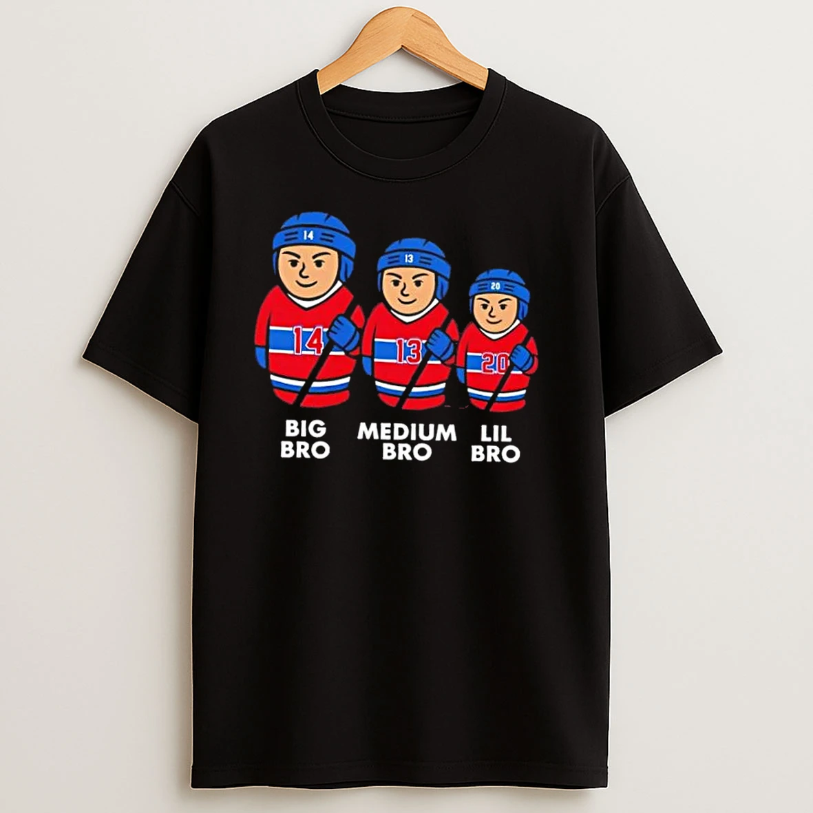 Montreal Canadiens 3 Bros Big Bro Medium Bro Lil Bro T Shirts
