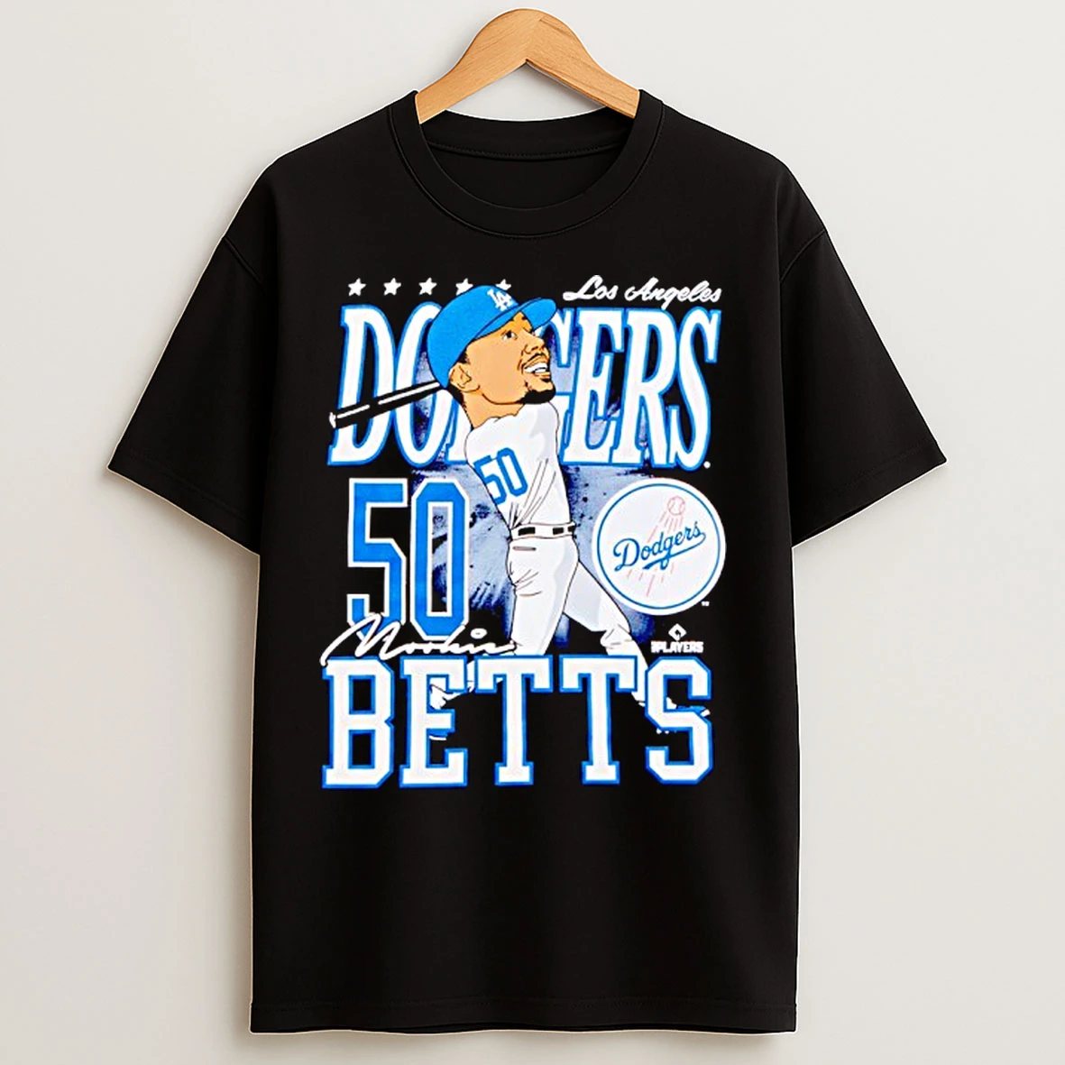 Mookie Betts Los Angeles Dodgers Caricature Player T Shirts