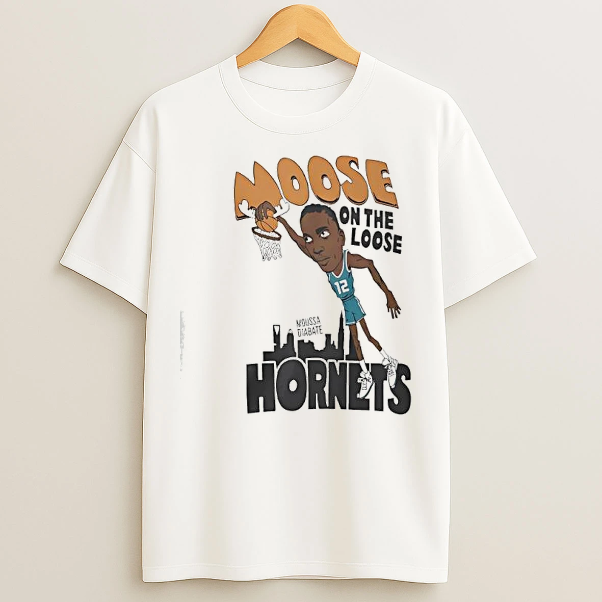 Moose On The Loose Hornets Moussa Diabate T Shirts