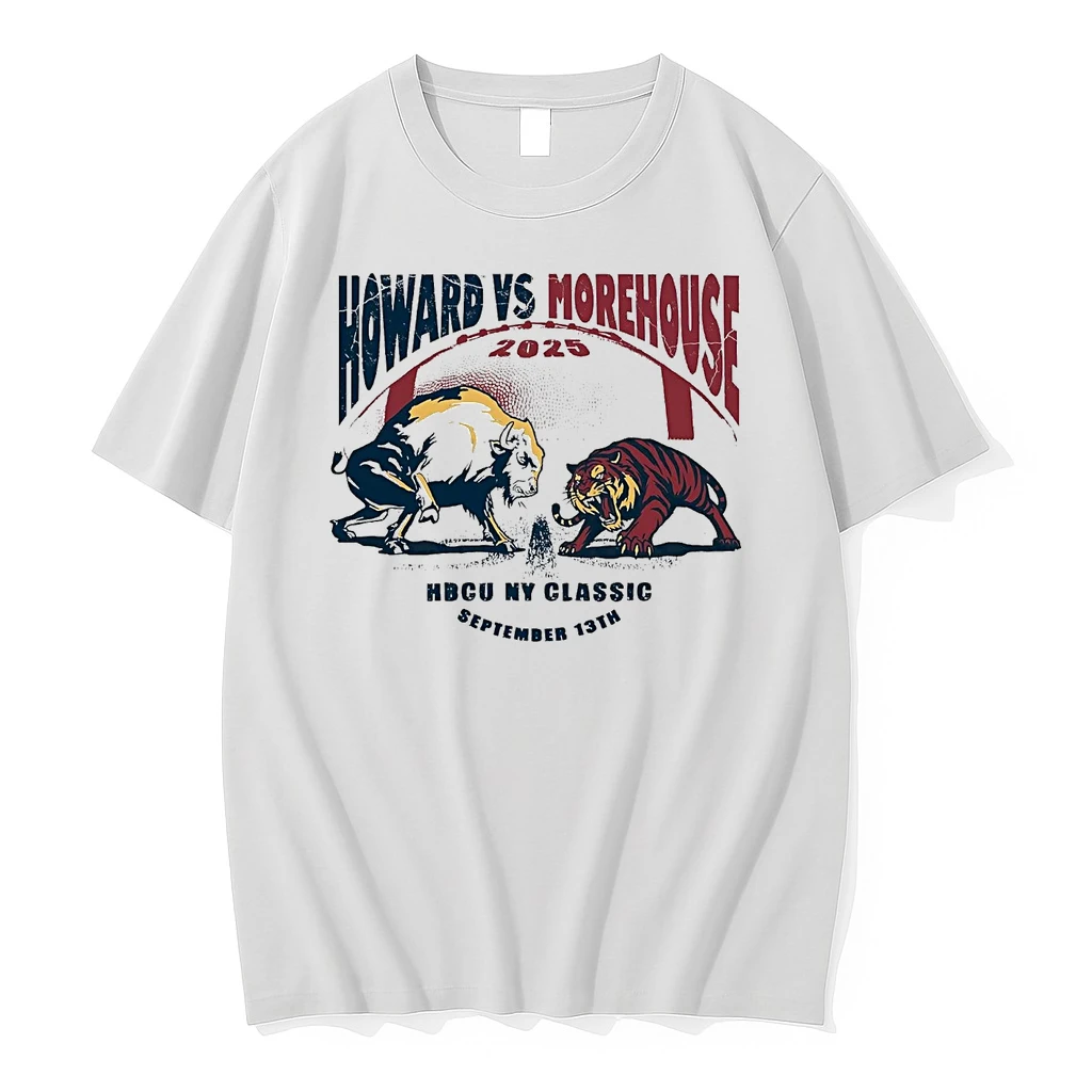 Morehouse Maroon Tigers Vs Howard Bison 2025 Hbcu Ny Classic Shirts