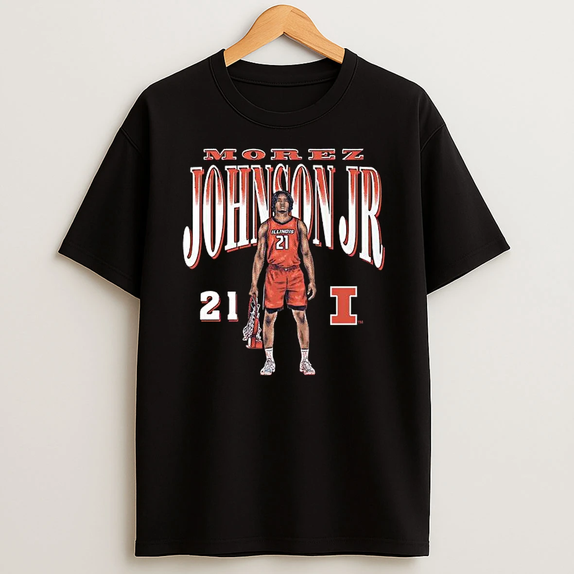 Morez Johnson Jr 21 Illinois Fighting Illini Forward Shirts