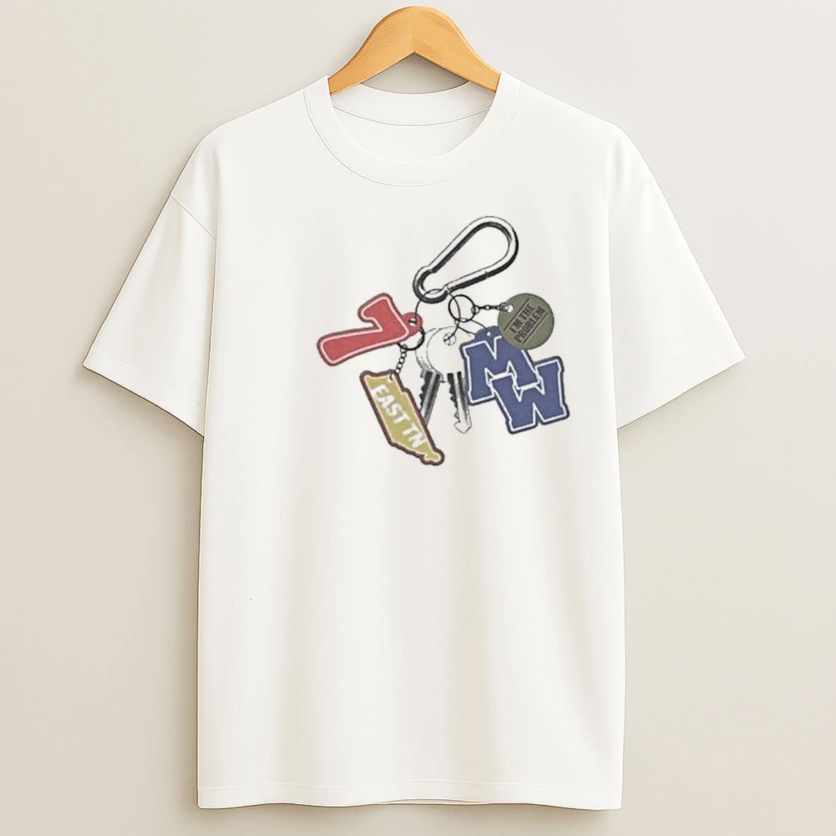 Morgan Wallen Racing Keys Youth Circle White T Shirts