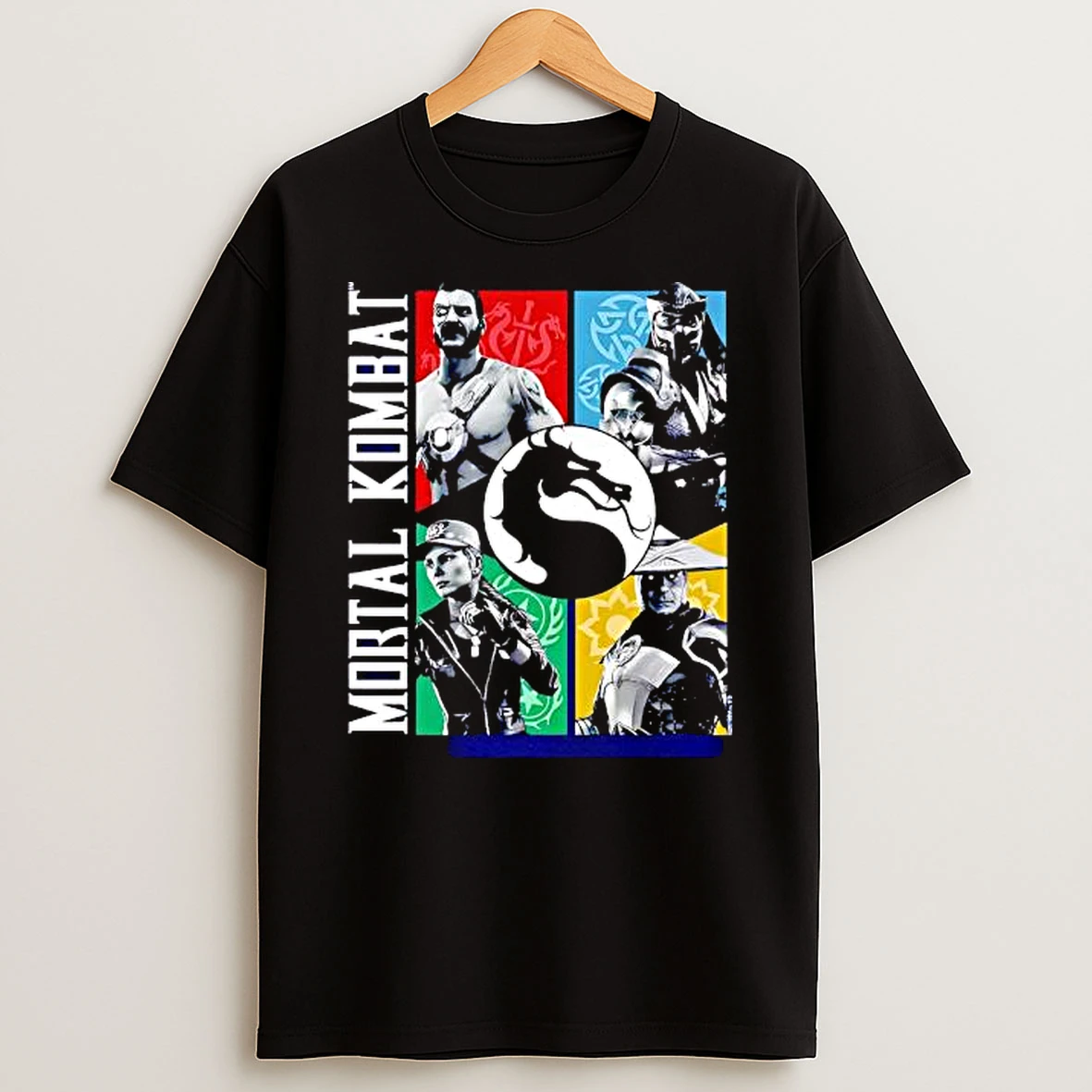 Mortal Kombat Character Grid Short Sleeve Graphic Shirts