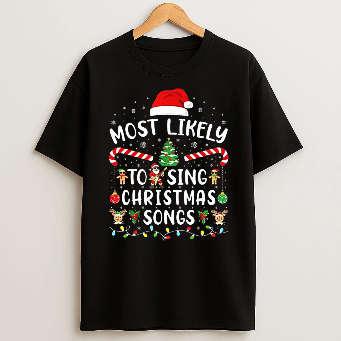 Most Likely To Sing Christmas Songs Matching Family Xmas Shirts