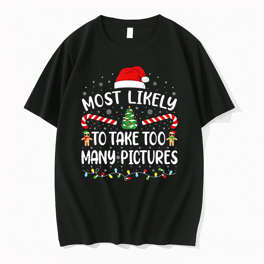 Most Likely To Take Too Many Pictures Matching Family Xmas Shirts