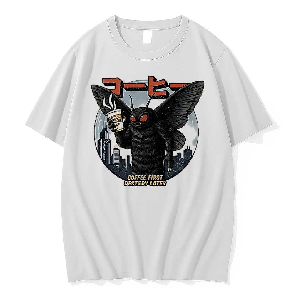Mothman Coffee First Destroy Later Japan Shirts