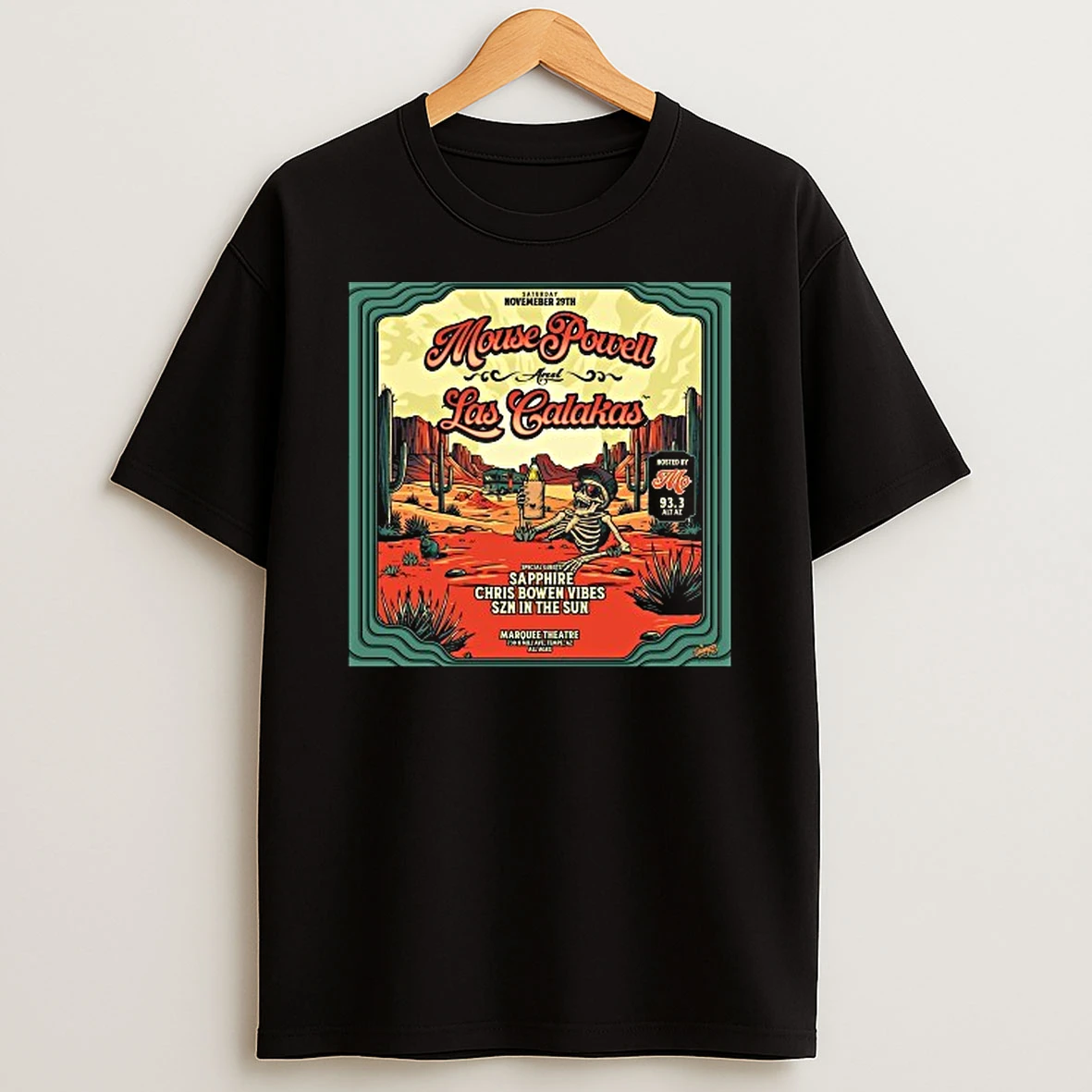 Mouse Powell And Las Calakas At Marquee Theatre On Nov 29 2025 Los Angeles Skeleton Shirts