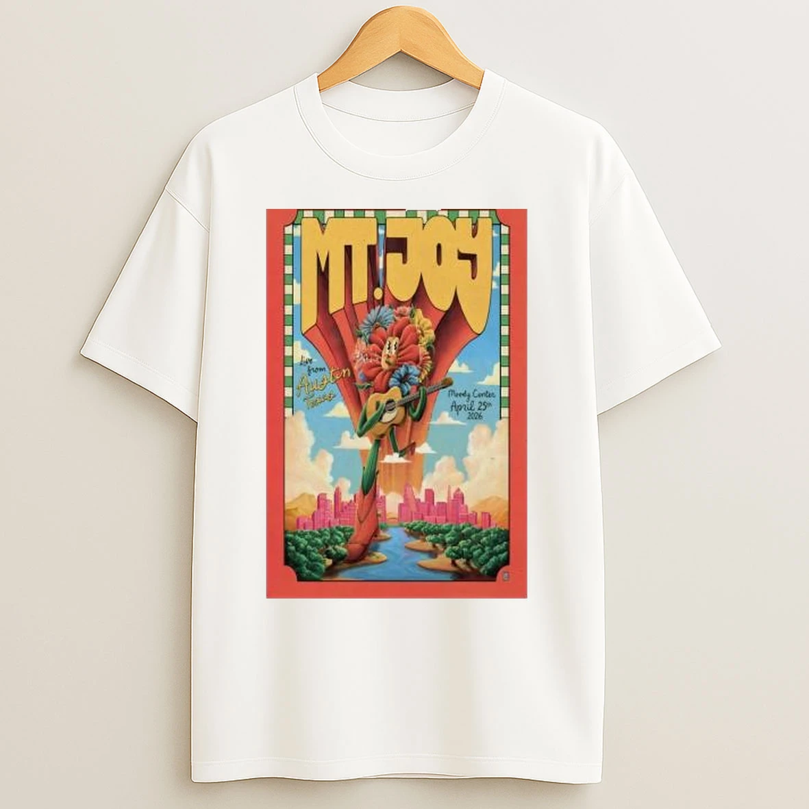 Mt Joy Moody Center Austin Tx April 25 2026 Tour Circle White T Shirts