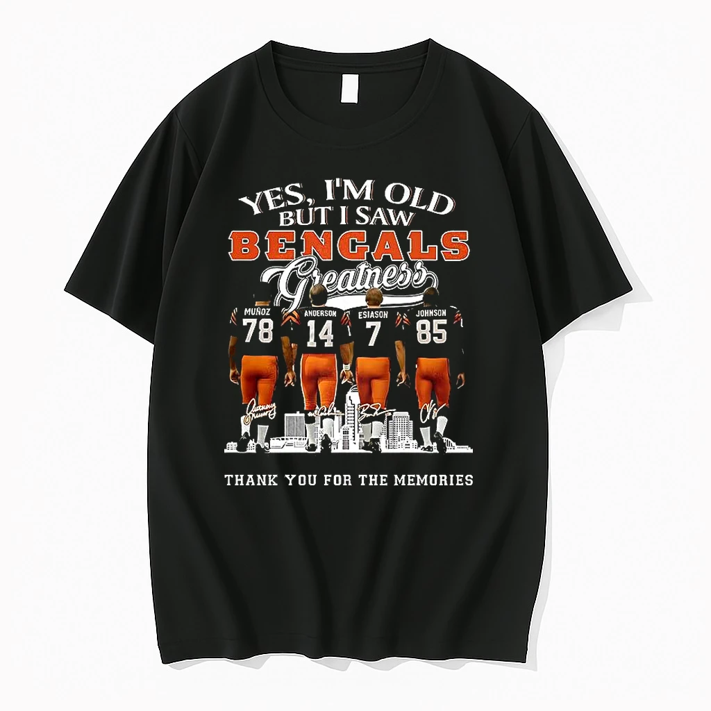 Munoz Anderson Esiason Johnson Yes Im Old But I Saw Cincinnati Bengals Greatness Signature Shirts