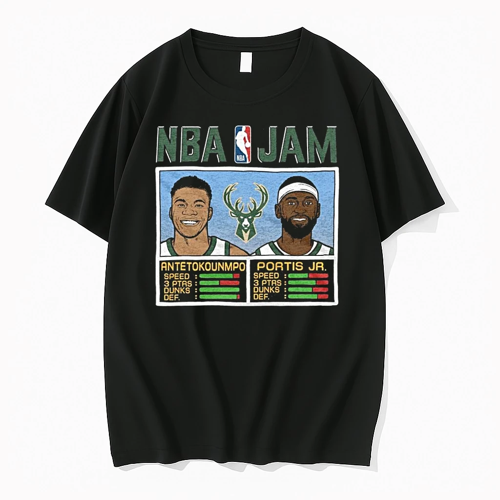 Nba Jam Bucks Giannis Antetokounmpo And Bobby Portis Jr Shirts