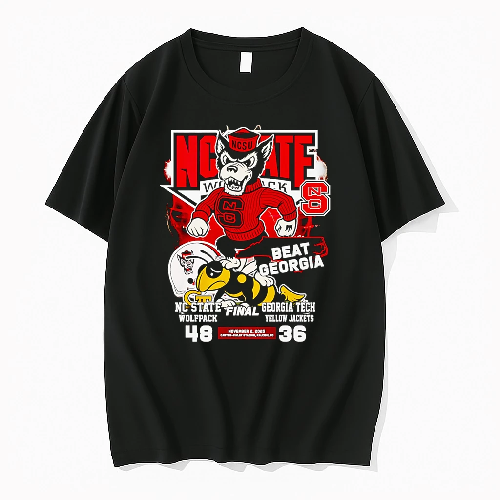 Nc State Wolfpack Beat Georgia Tech Yellow Jackets Mascot Shirts