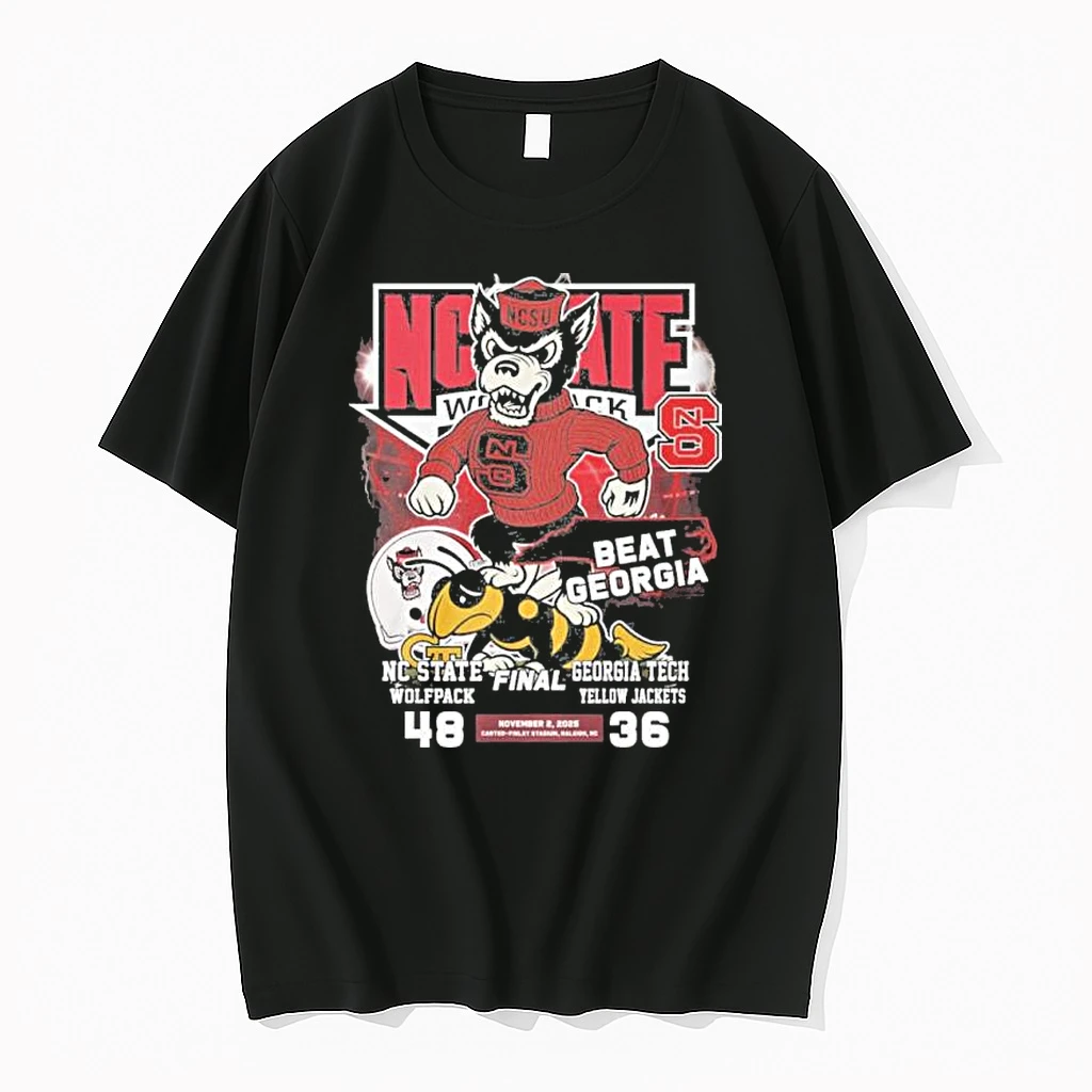 Nc State Wolfpack Mascot Beat Georgia Tech 48 36 Finals 2025 Shirts
