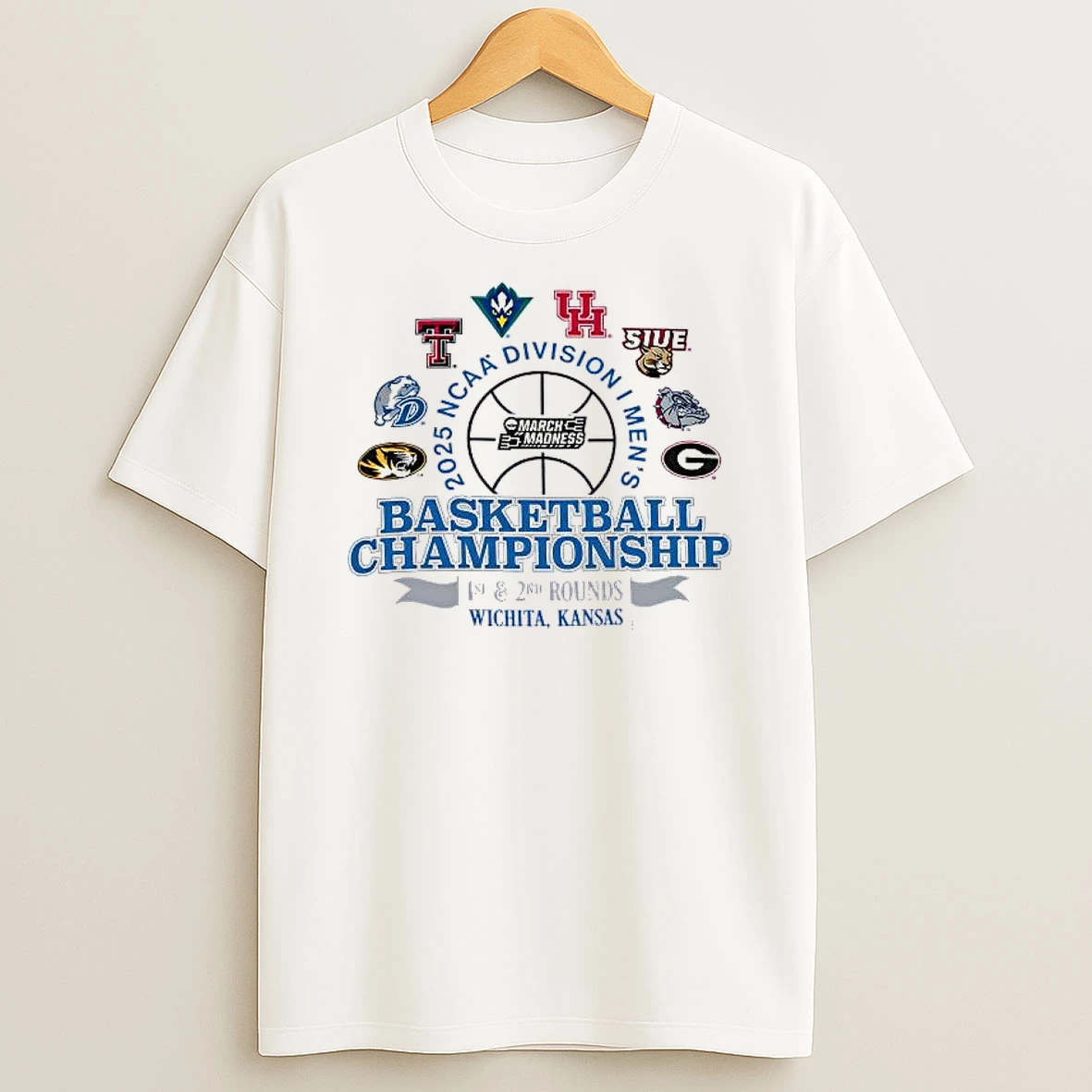 Ncaa Division I Mens Basketball Championship 1st And 2nd Rounds 2025 Wichita Kansas Shirts