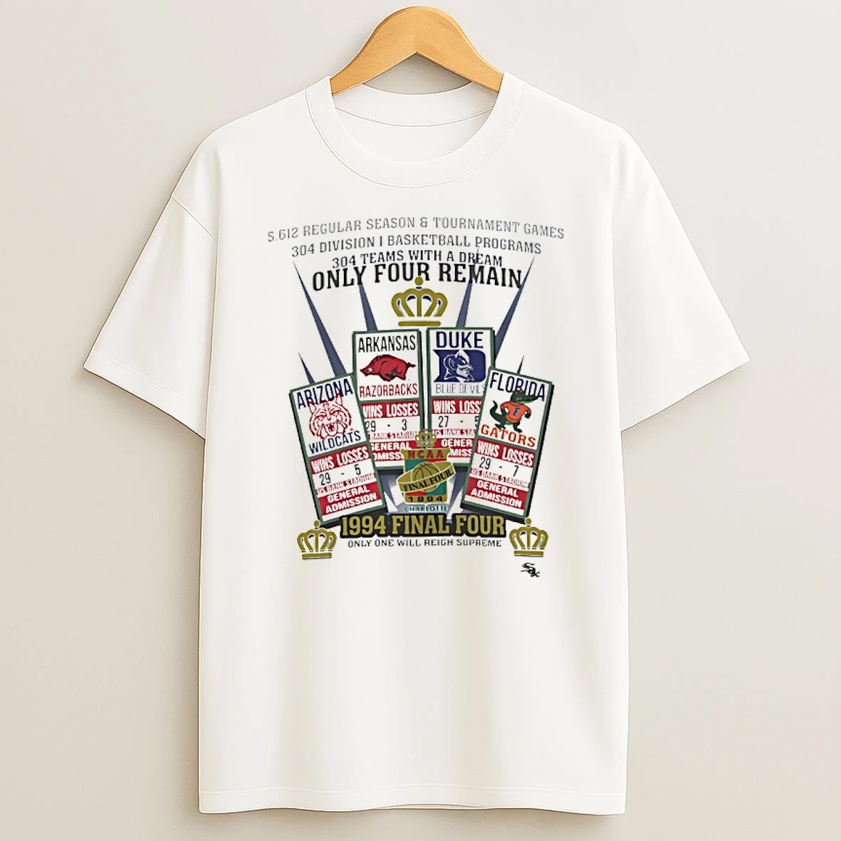 Ncaa Final Four Only Four Remain 1994 Shirts