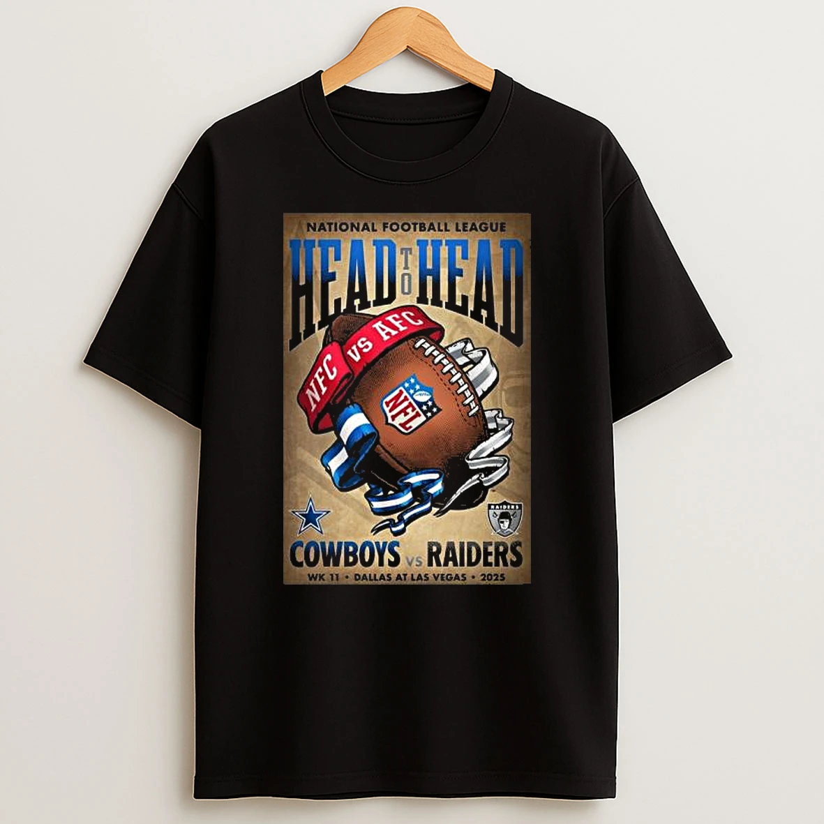 Nfl Head To Head Cowboys Vs Raiders Week 11 2025 Shirts