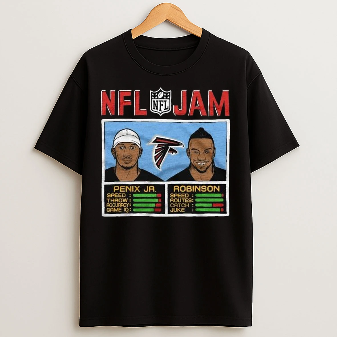 Nfl Jam Atlanta Falcons Penix Jr And Robinson Long Sleve T Shirts