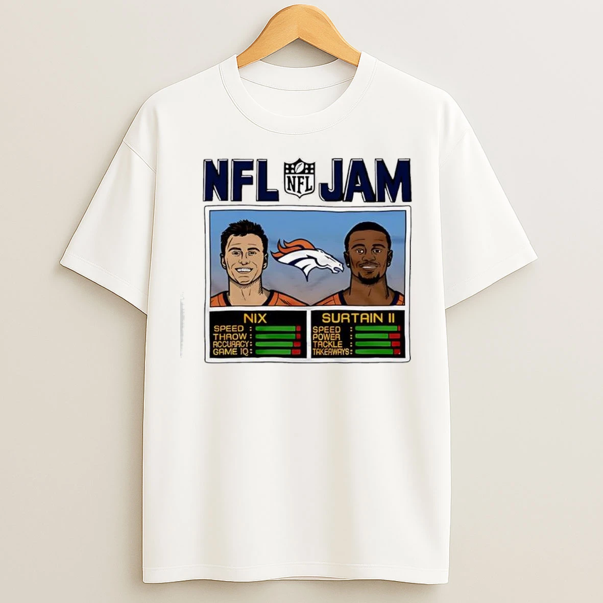 Nfl Jam Broncos Nix And Surtain Ii Denver Broncos T Shirts
