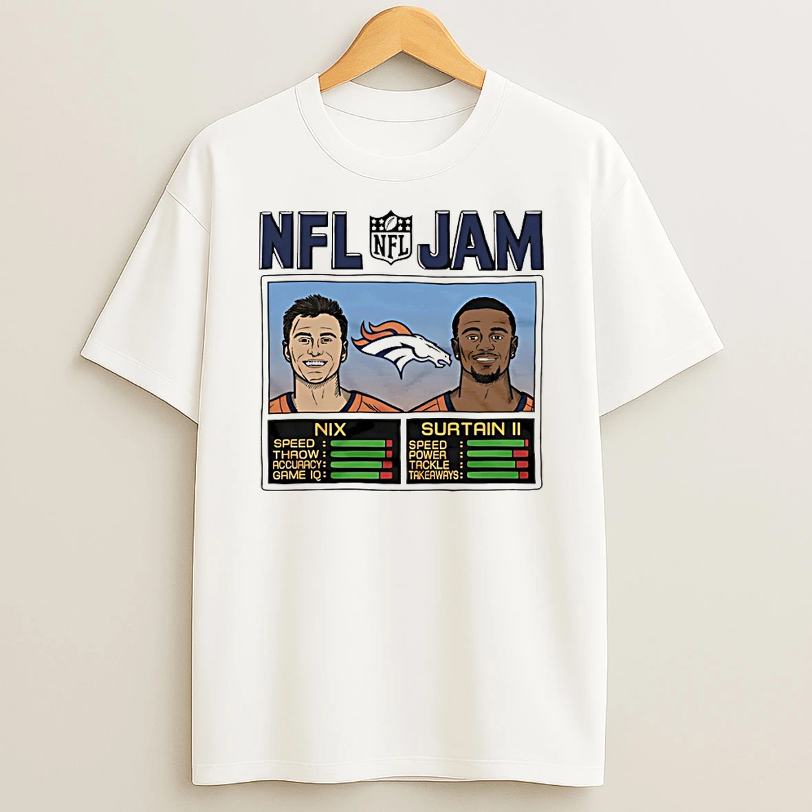 Nfl Jam Broncos Nix And Surtain Ii Shirts