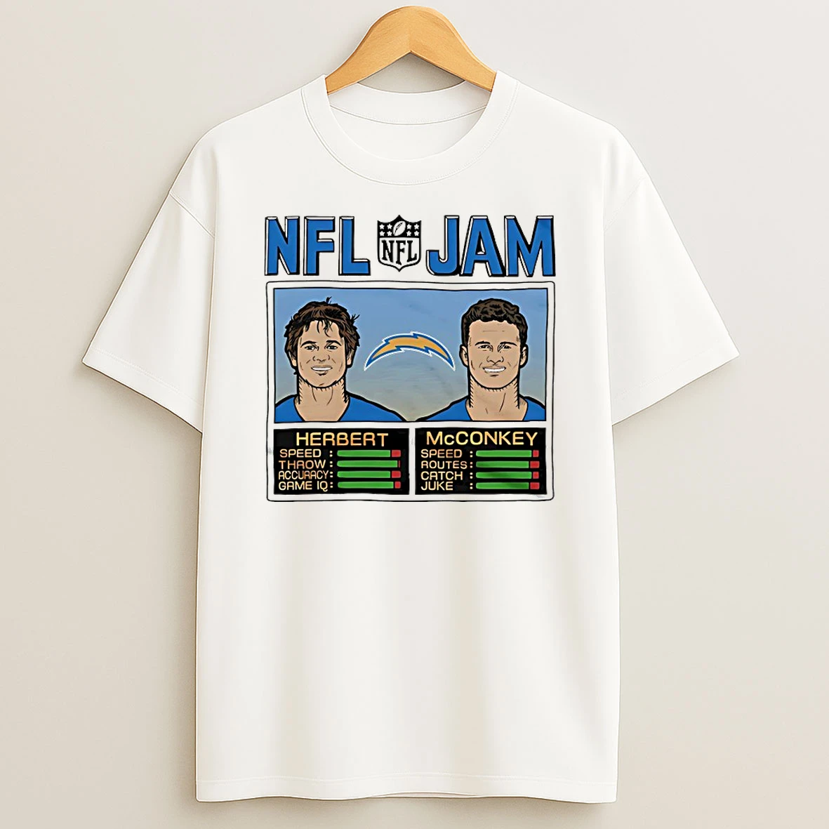 Nfl Jam Chargers Herbert And Mcconkey Shirts