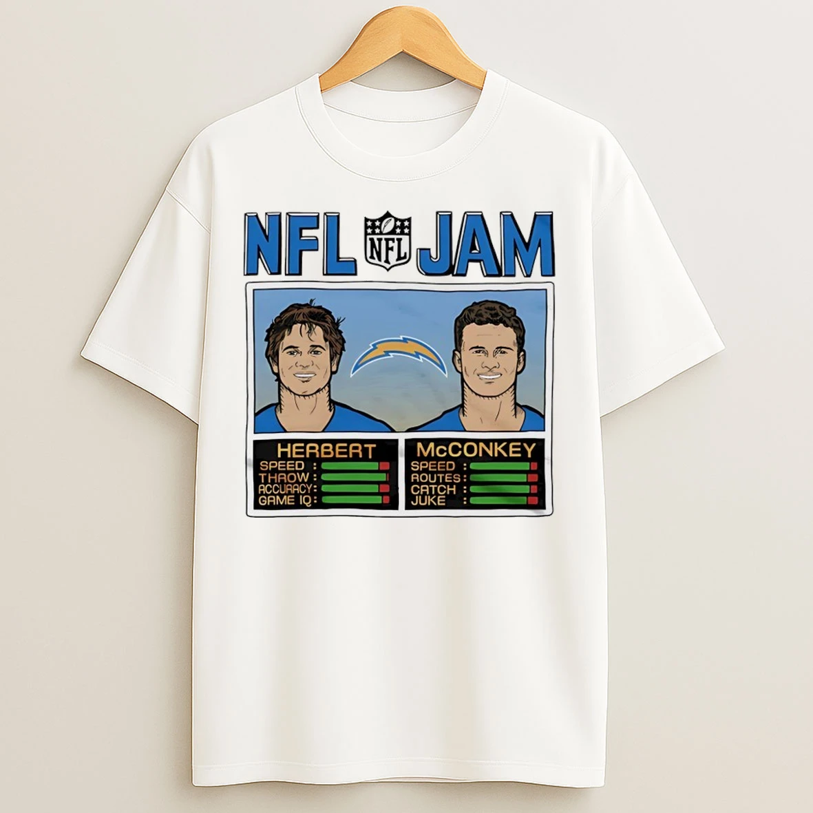 Nfl Jam Chargers Herbert And Mcconkey T Shirts
