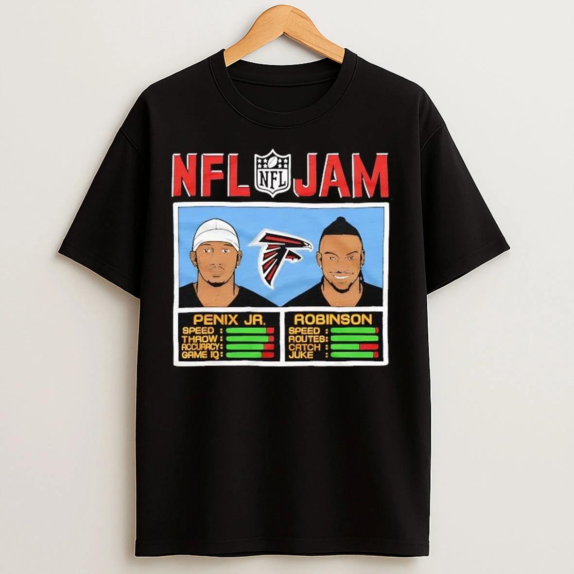 Nfl Jam Falcons Penix Jr And Robinson Atlanta Falcons T Shirts